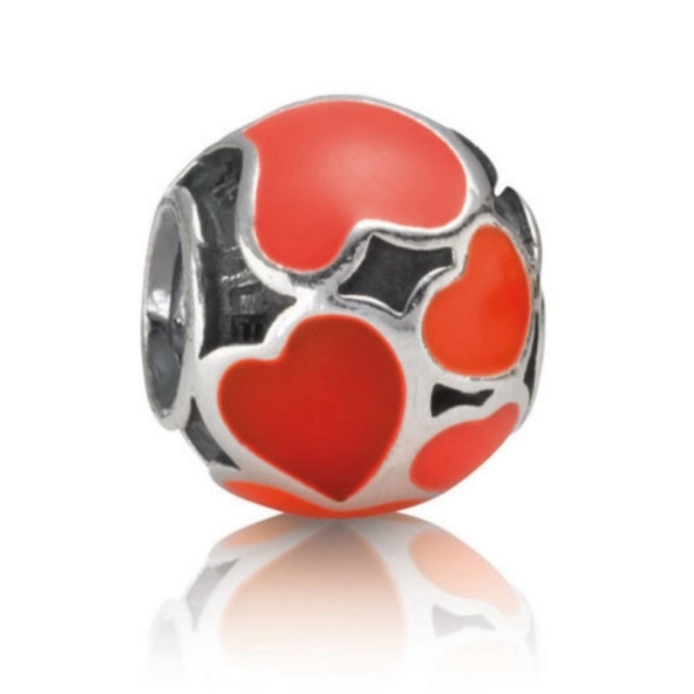 Heart enamel charm